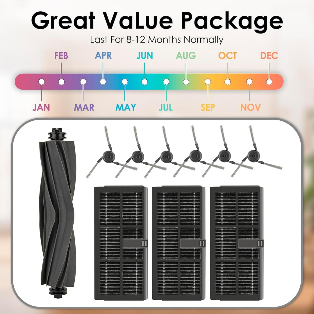 (10 Stück) X40 Ultra Ersatzteilset für Dreame X40 Ultra/ L40 Ultra/Mova P50 Ultra/ P50 Pro Ultra/ P1