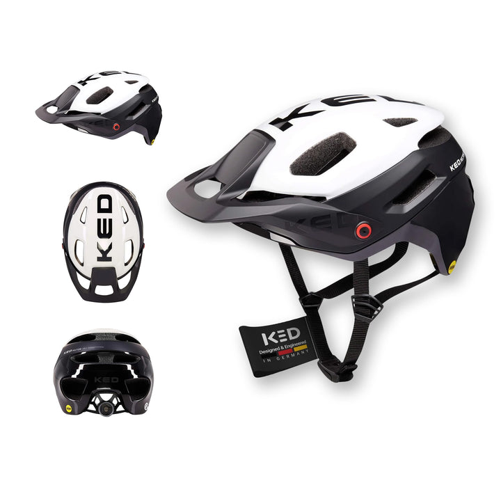 KED Pector ME1 MTB Fahrrad Helm schwarz/weiss 2023 L (58-61 cm), L (58-61 cm)