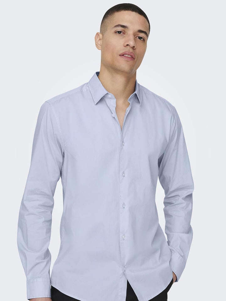 ONLY & SONS Male Popelin Hemd ONSANDY Popelin Hemd XL Cashmere Blue, XL Cashmere Blue
