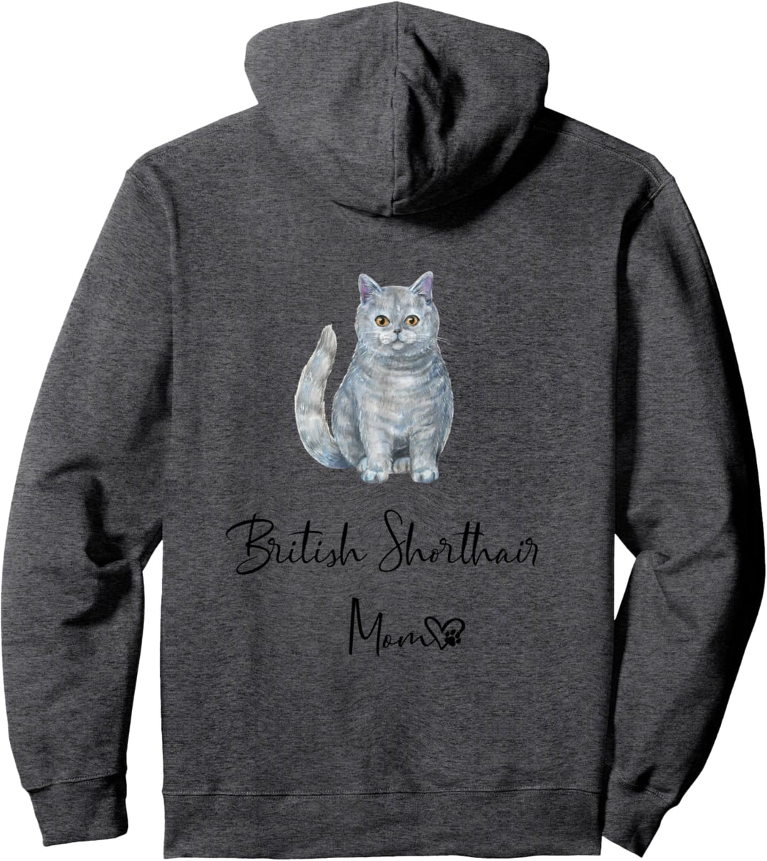 BRITISH SHORTHAIR MOM Mama Katze Katzenmama Frauchen Pullover Hoodie