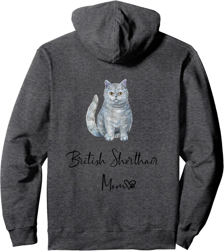 BRITISH SHORTHAIR MOM Mama Katze Katzenmama Frauchen Pullover Hoodie