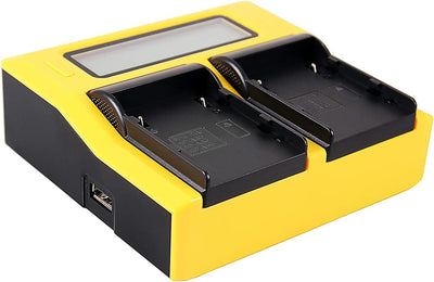 PATONA Dual LCD Ladegerät für BP-A30, BP-A60, BP-A65 Akkus Kompatibel mit Canon EOS C200 C300 Mark I