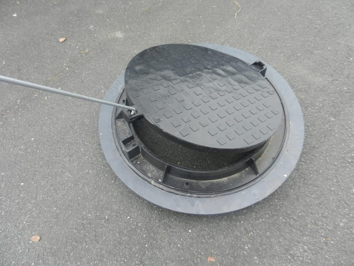 76cm Kanalhaken lackierter Stahl Schachthaken Kanaldeckelheber Schachtdeckelhaken