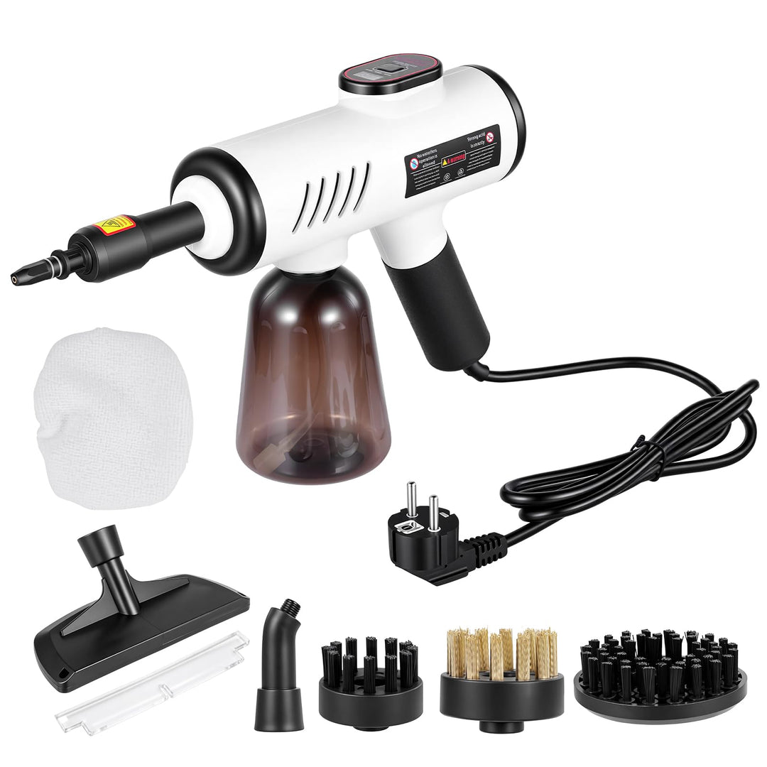 1500W Handdampfreiniger, 15 Sekunden Aufheizzeit, 3 Geschwindigkeitsstufen, 600ml Wassertank Steam C