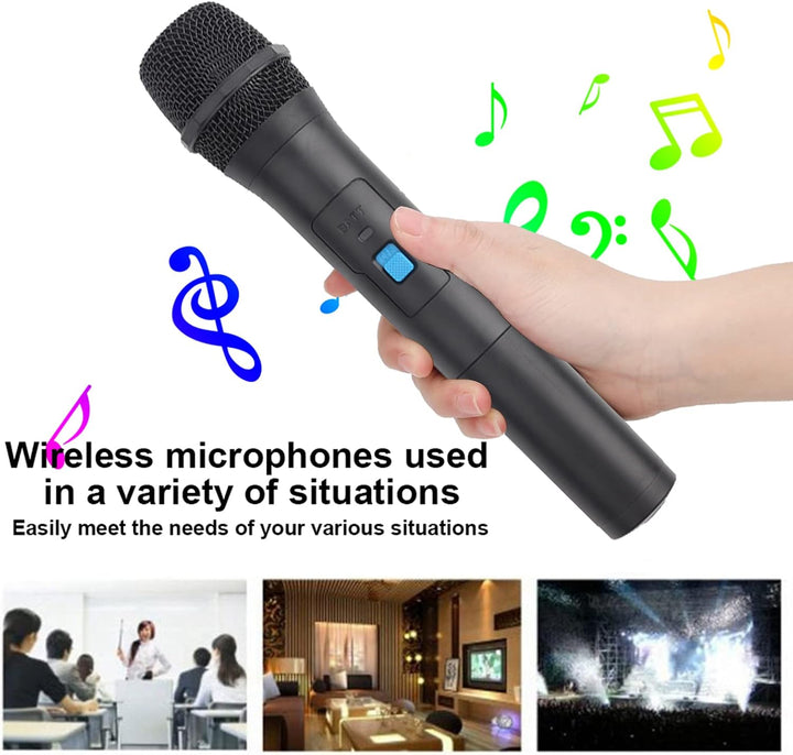 Topiky Drahtloses Mikrofon, professioneller drahtloser UKW-Handmikrofon-Audioverstärker mit USB-Empf