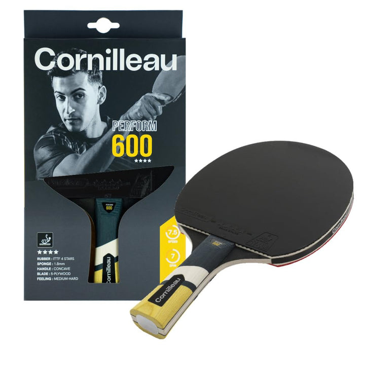 CORNILLEAU Perform 600 Indoor Tischtennisschläger – Ausgewogener Schläger für Speed &amp; Spin, ITTF 4-S