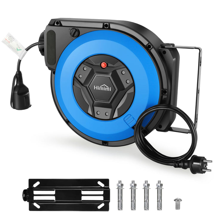 Himimi Automatik Kabeltrommel | 180° Wand Und Decke Montierte Einziehbare Stromtrommel | Geeignet fü