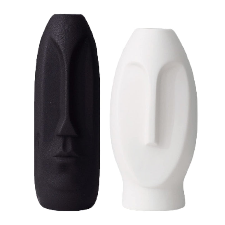2er-Set Moderne Gesichts Blumenvase, Minimalism Abstrakte Vasen mit Gesichtsgestaltung, Dekorative m