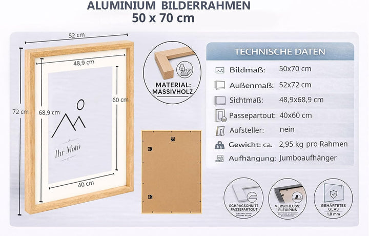 KM Foto 3D Objektrahmen Holz Bilderrahmen Shirt Trikot Rahmen Collage Wanddeko Poster S223: Farbe: N