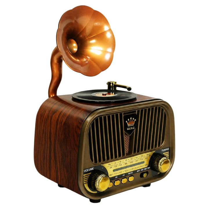 Tragbares Vintage Radio Bluetooth 5.4, mit Akku 1200 mAh, Bluetooth Radio mit USB TF AUX, Vintage Mu