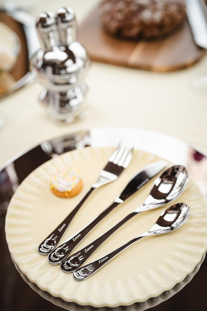 Kinderbesteck MF2940 miffy 4-tlg 18/10 Edelstahl 16/17/16/13,cm ,