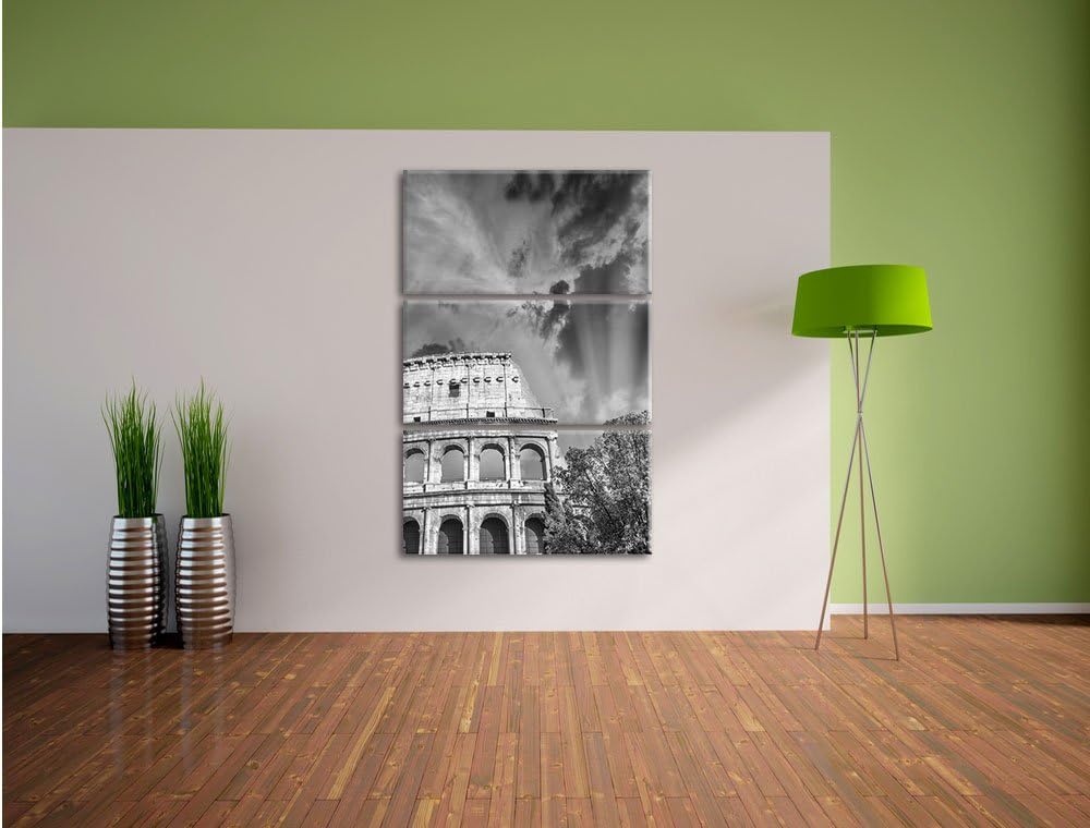 Pixxprint klassisches Colloseum in Rom als Leinwandbild/Grösse: 3 Teilig (120x80) cm/Wandbild/Kunstd