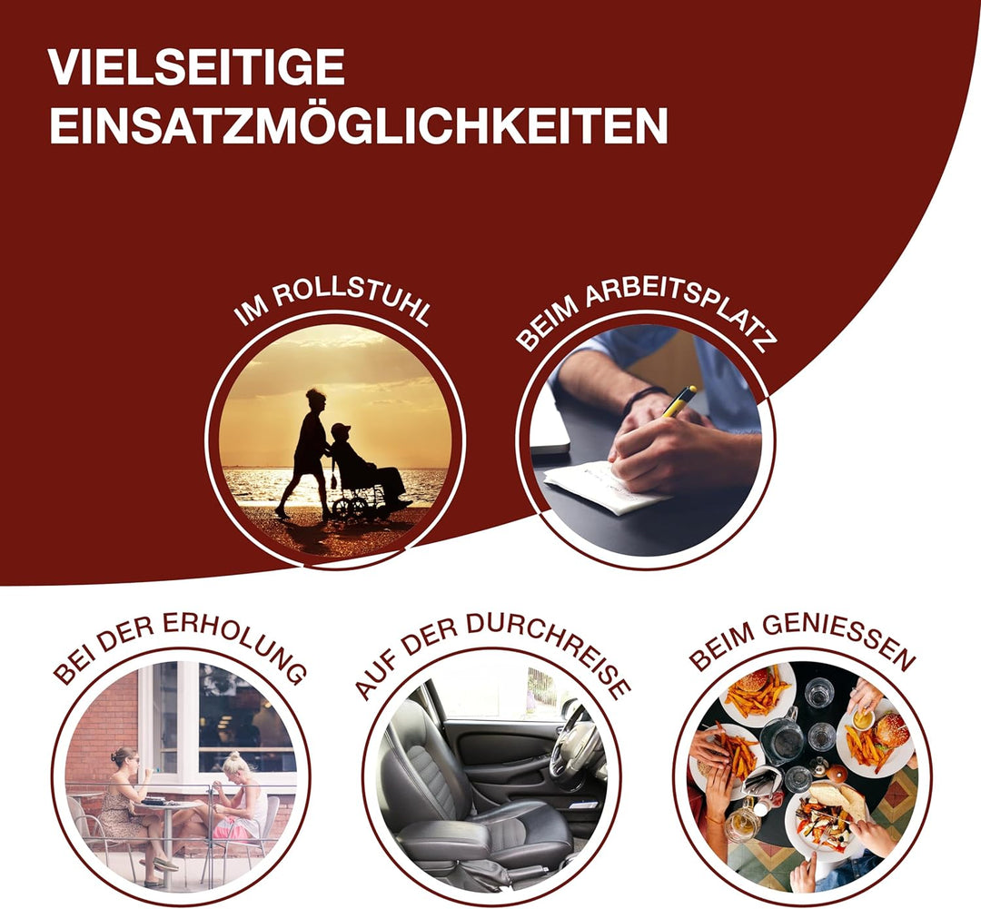 Orthopädisches Memory-Schaum Sitzkissen 10 cm Sitzerhöhung - Ergonomische 40x40x10 cm Aufstehhilfe M