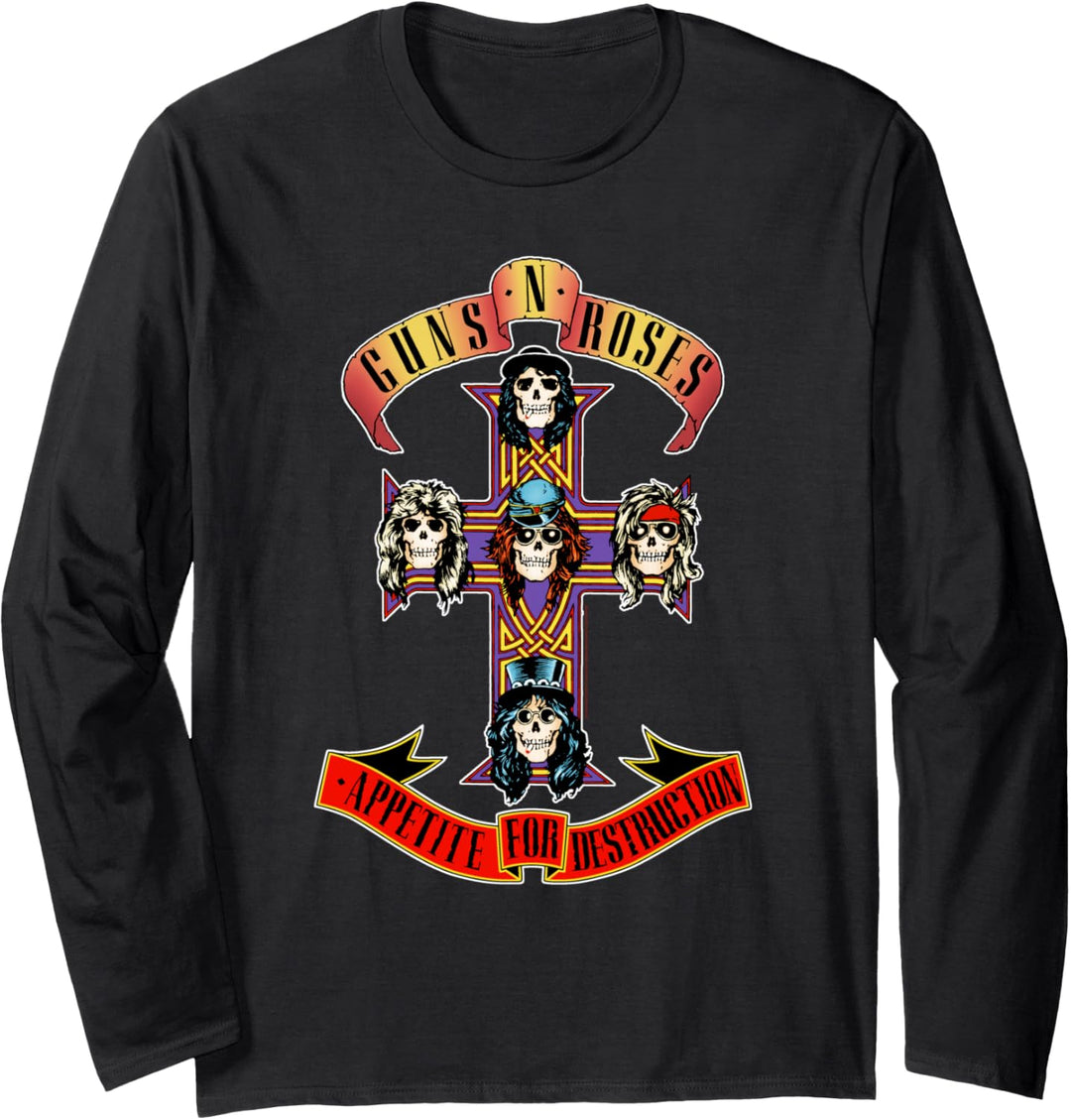 Guns N' Roses Offizielles Kreuz Langarmshirt