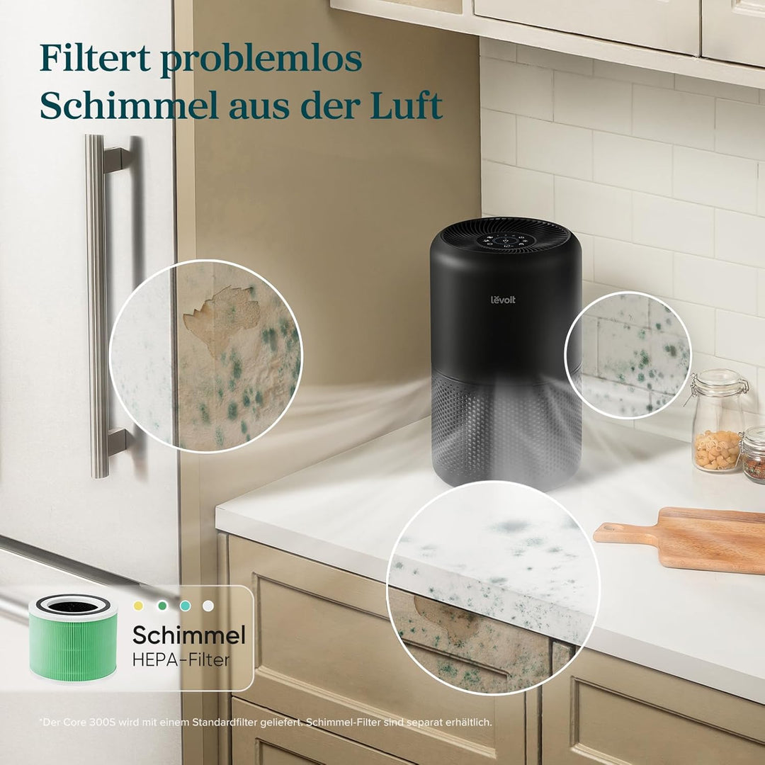 LEVOIT Luftreiniger mit HEPA Luftfilter, CADR 258m³/h für 54㎡ Raucherzimmer, gegen 99,97 Prozent Sch