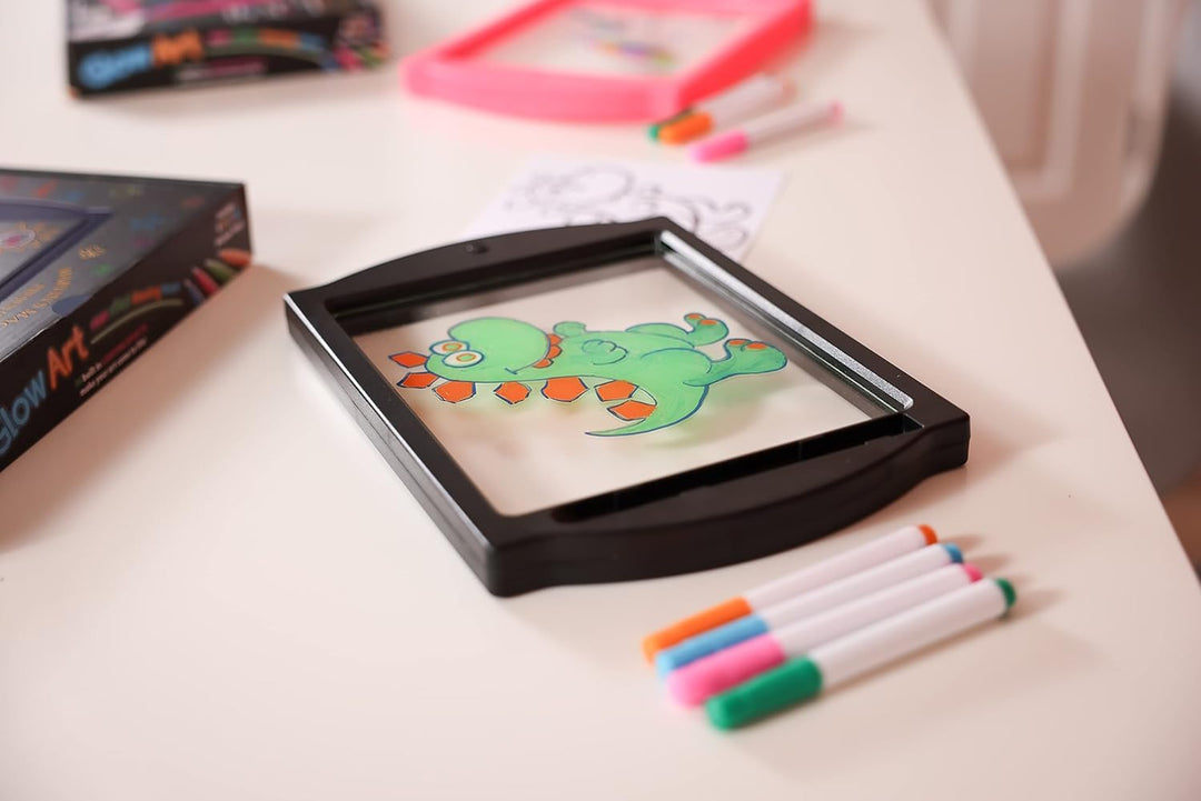 Marvin's Magic - Neon-Glühen Bastelset - Kinder-Kunst-Set - inkl. Neon-Effekt-Zeichentafel mit integ