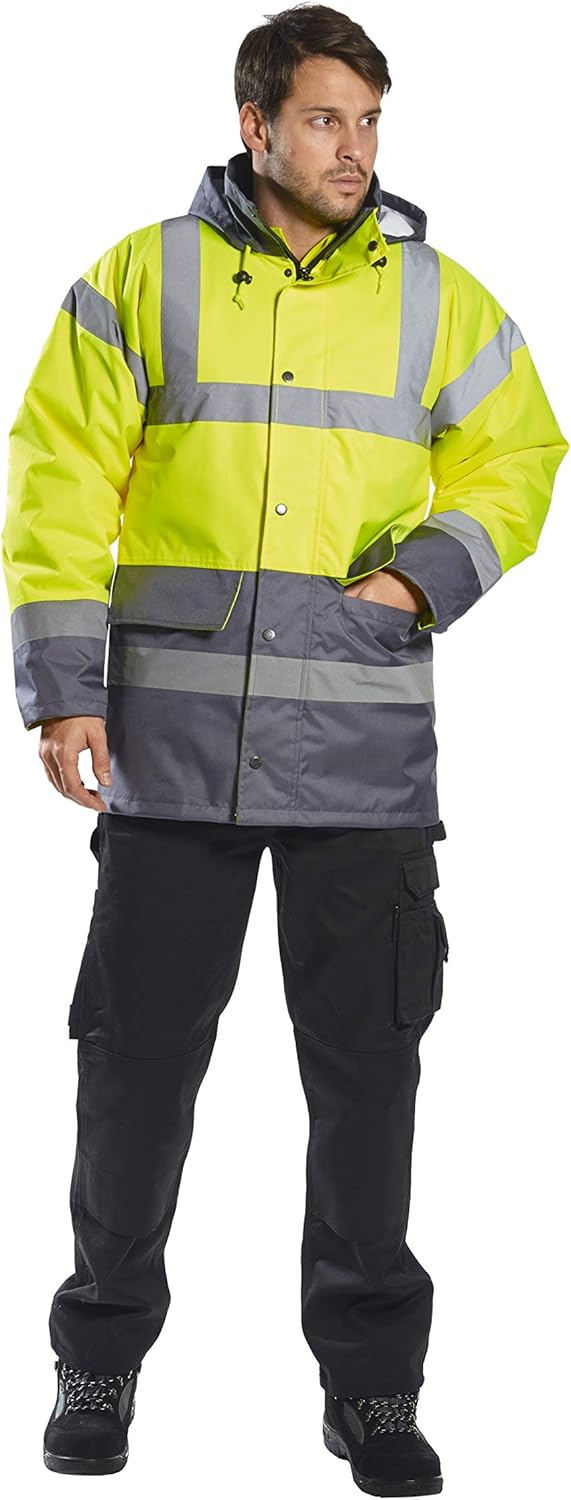 Portwest Warnschutz Kontrast Traffic-Jacke, Grösse: XS, Farbe: Gelb/Royal, S466YRBXS Gelb/Königsblau