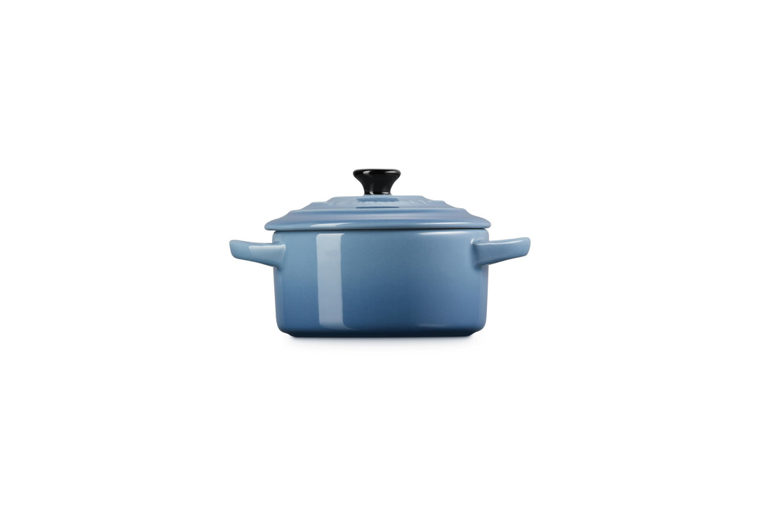 LE CREUSET Mini-Cocotte aus Steinzeug, 200 ml, 10 x 5 cm, Chambray, 71901104340100 Blau, Blau