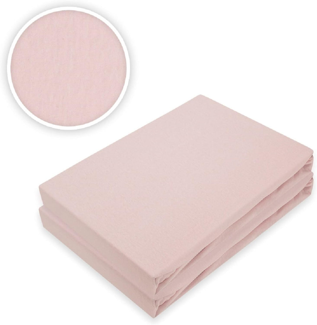 EXKLUSIV HEIMTEXTIL Marke Jersey Spannbettlaken Doppelpack Rundumgummizug 200 x 220 cm Rosa Rosa 200