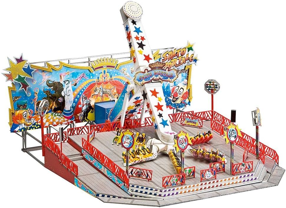 FALLER Fahrgeschäft Salto Mortale Modellbausatz mit 365 Einzelteilen 257 x 254 x 167mm I Modelleisen