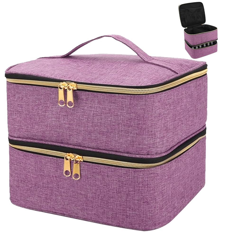 Nagellack Aufbewahrung Tasche Doppelschicht Nagellacktasche Lila Nagel Taschen Nagellack Organizer W
