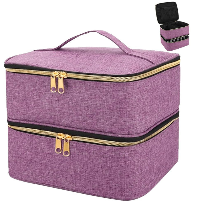 Nagellack Aufbewahrung Tasche Doppelschicht Nagellacktasche Lila Nagel Taschen Nagellack Organizer W