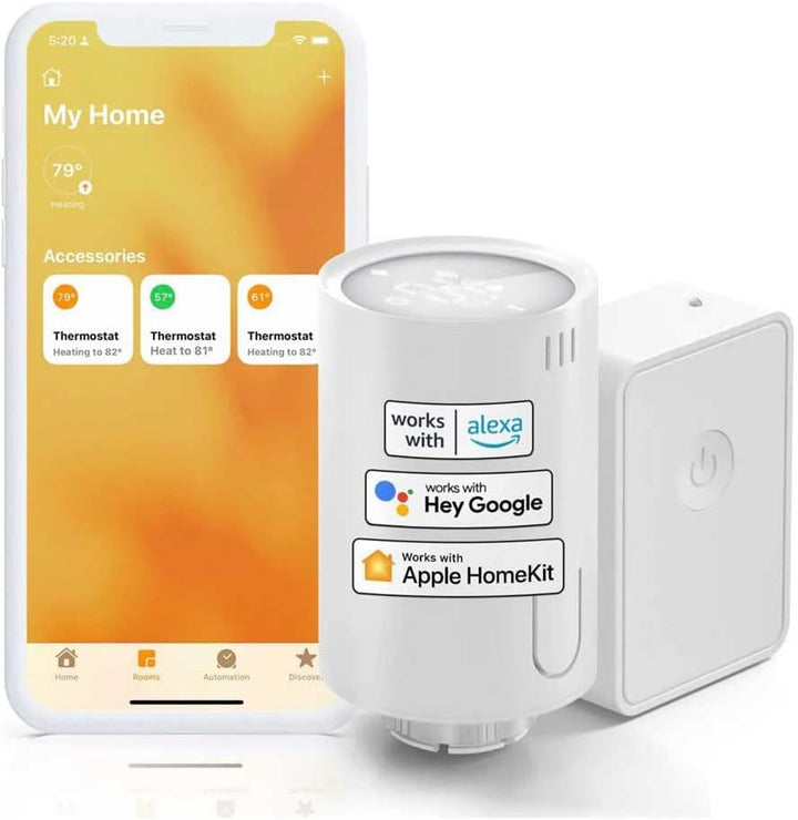 [Upgrade] Meross Smart Heizkörperthermostat inklusive Hub, kompatibel mit HomeKit, WLAN Heizungsther