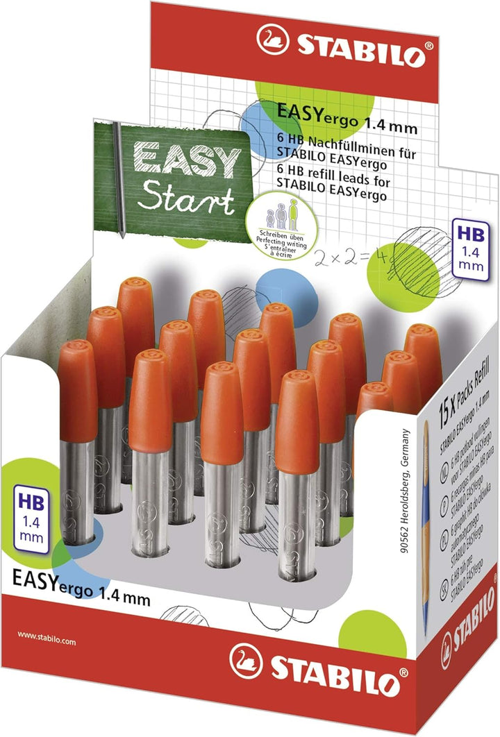 Minen zum Nachfüllen - STABILO EASYergo 1.4 Nachfüllminen - 15x 6er Pack - Härtegrad HB 15 x 6er Pac