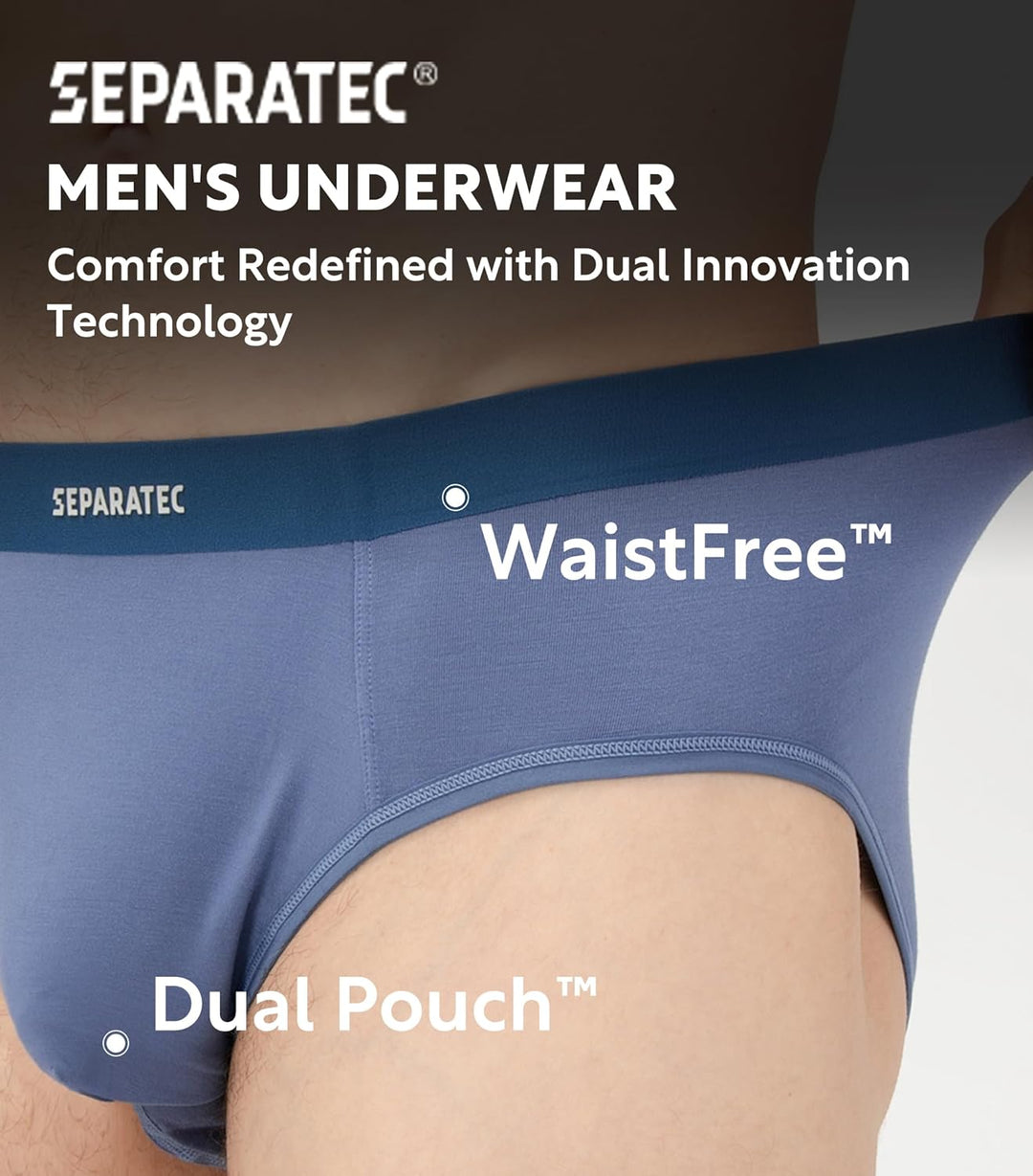 Separatec Herren Boxershorts 4er Pack Doppelbeutel Dual Pouch, Bambus Unterhosen Männer, Stretcken H