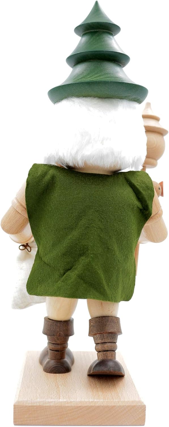 Kuhnert - Original Erzgebirgische Holzkunst Räuchermann Räucherfigur Wichtel 35cm - Tannenwichtel, T