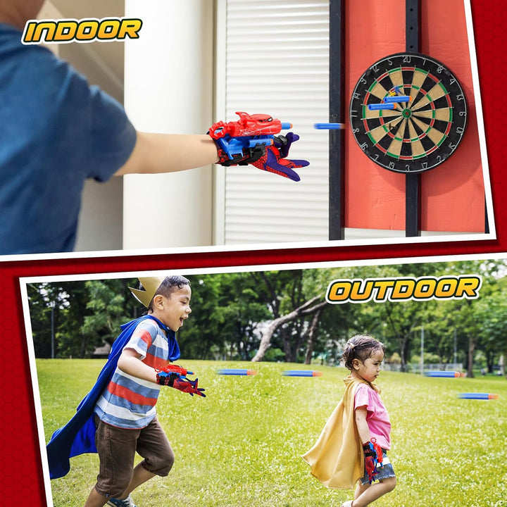 Braxel Spielzeug ab 3-5 Jahre Junge, 2 Set Netzwerfer Launcher Handschuhe Kinder Geburtstags Geschen