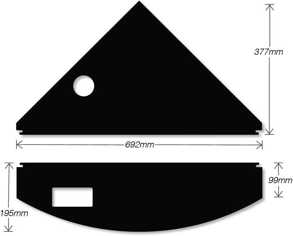 iQuatics Universal/Juwel kompatibles Ersatzklappen-Set mit Skimmer/Futterlöcher, Trigon 190 Schwarze