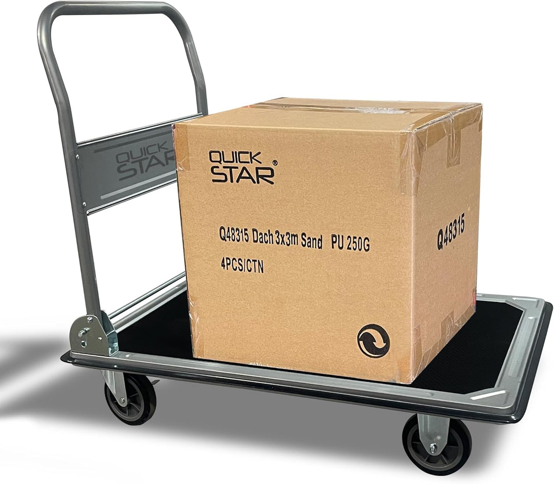 Lagertrolley Rollwagen 90x60cm H86cm faltbar für Garage Werkstatt Haushalt Keller Plattformwagen 90