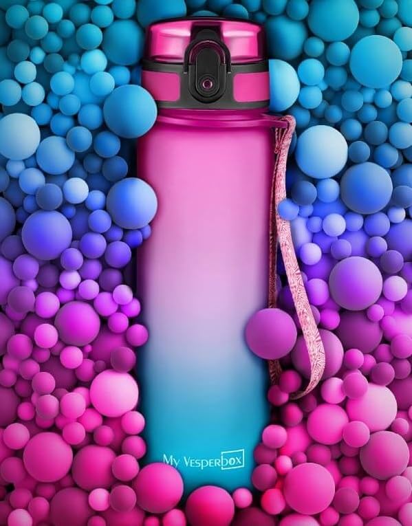My Vesperbox® Trinkflasche Kinder [500ML] - Wasserflasche Kohlensäure Geeignet & Auslaufsicher - Wat