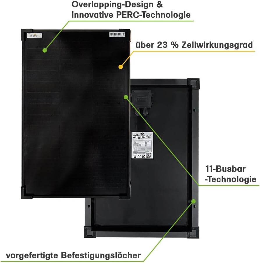Offgridtec OLP 30W Solarpanel 12V Schindeltechnologie PERC V2, 30W