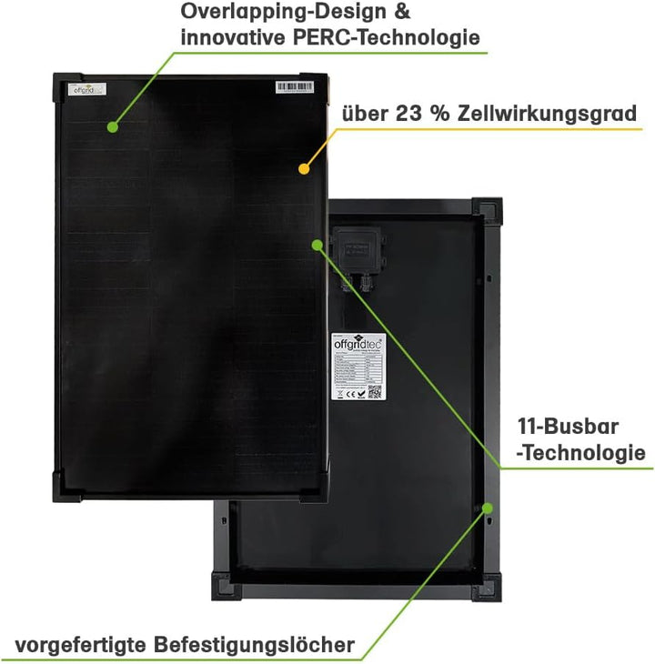 Offgridtec OLP 30W Solarpanel 12V Schindeltechnologie PERC V2, 30W