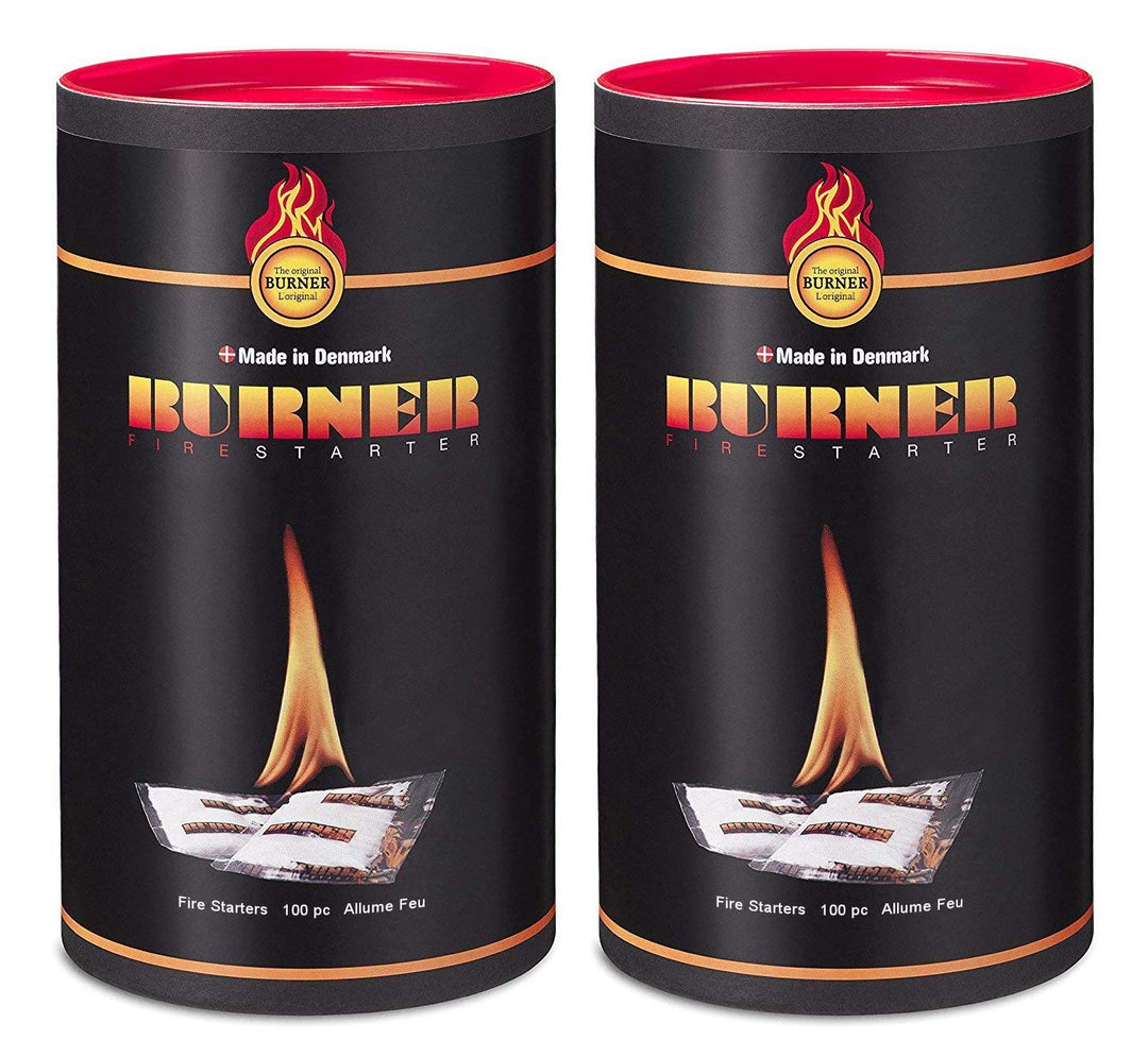 Burner kaminanzünder 200er dose - Die Original Kamin Anzünder für Kamine, Kaminöfen, Offene Feuer, G