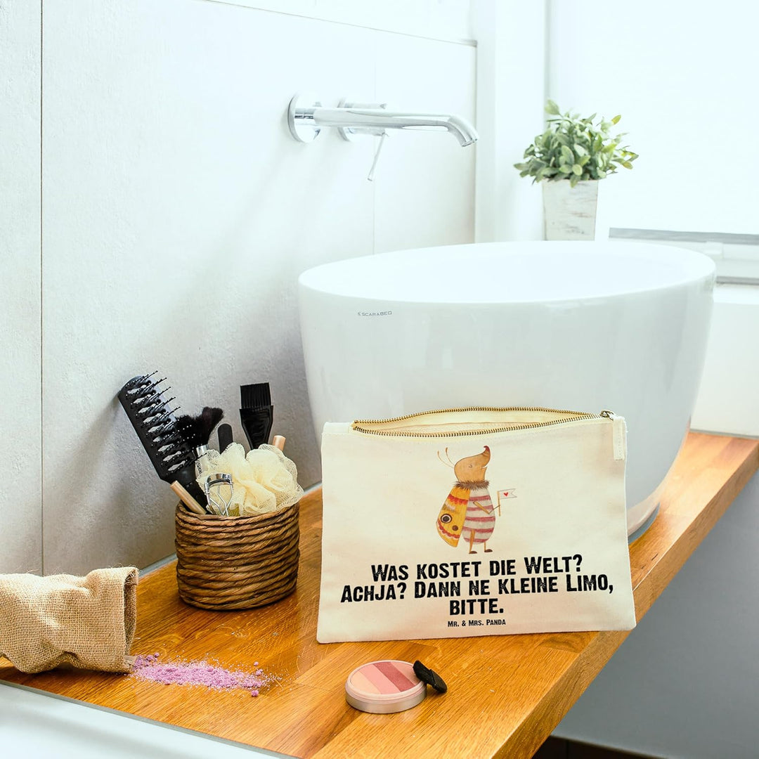 Mr. & Mrs. Panda Waschtasche Nachtfalter Fähnchen Grösse XL Grosse - Geschenk, Spruch Witzig, Pencil