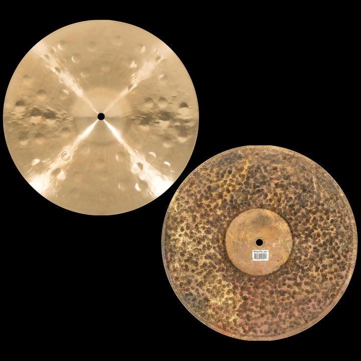 Meinl Cymbals Byzance Jazz Hihat Thin 14 Zoll (Video) Schlagzeug Becken – Paar – (35,56cm) B20 Bronz
