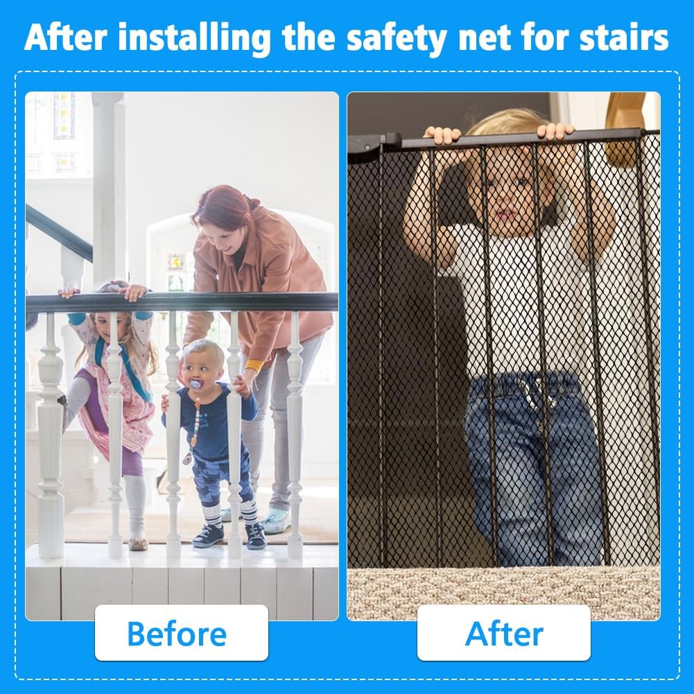 300x90cm Kinder Treppen Sicherheitsnetz, Baby Balkon Geländer Treppenhaus Sicherheitsnetz, Verdicken