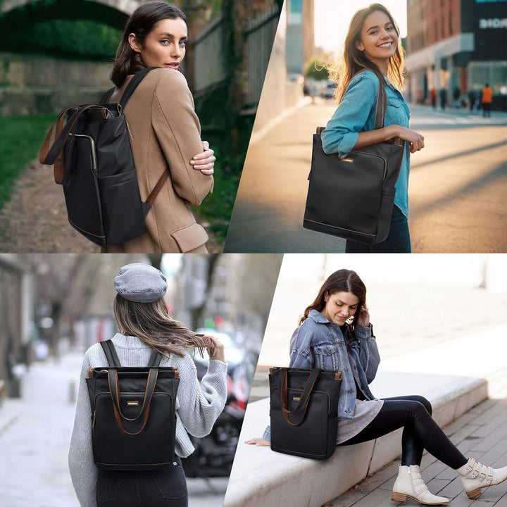 GOLF SUPAGS Convertible Laptop-Rucksack für Frauen Casual Daypack Notebook Tote Bag für Arbeit Hochs