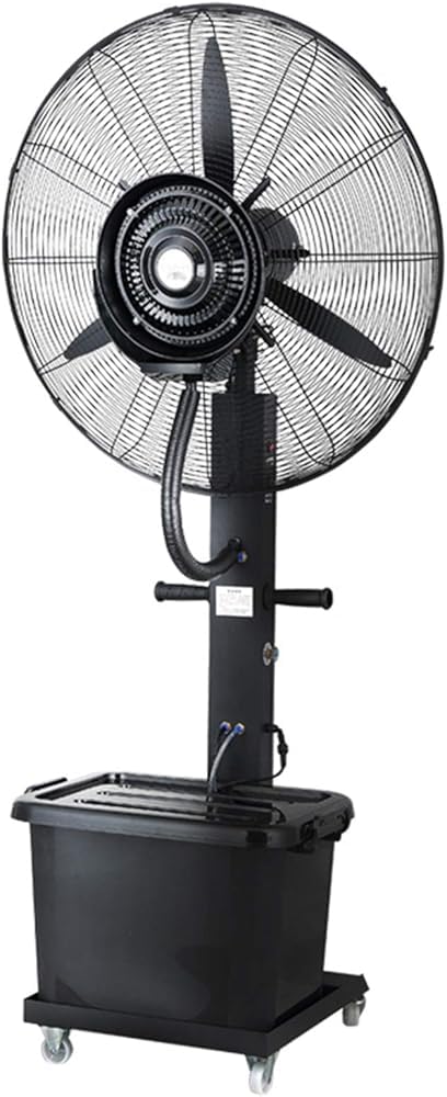Ventilator mit Wasser, Nebel, Profi-Aussen-Standventilator mit Sprühnebelfunktion, 42L, 260W, Wasser