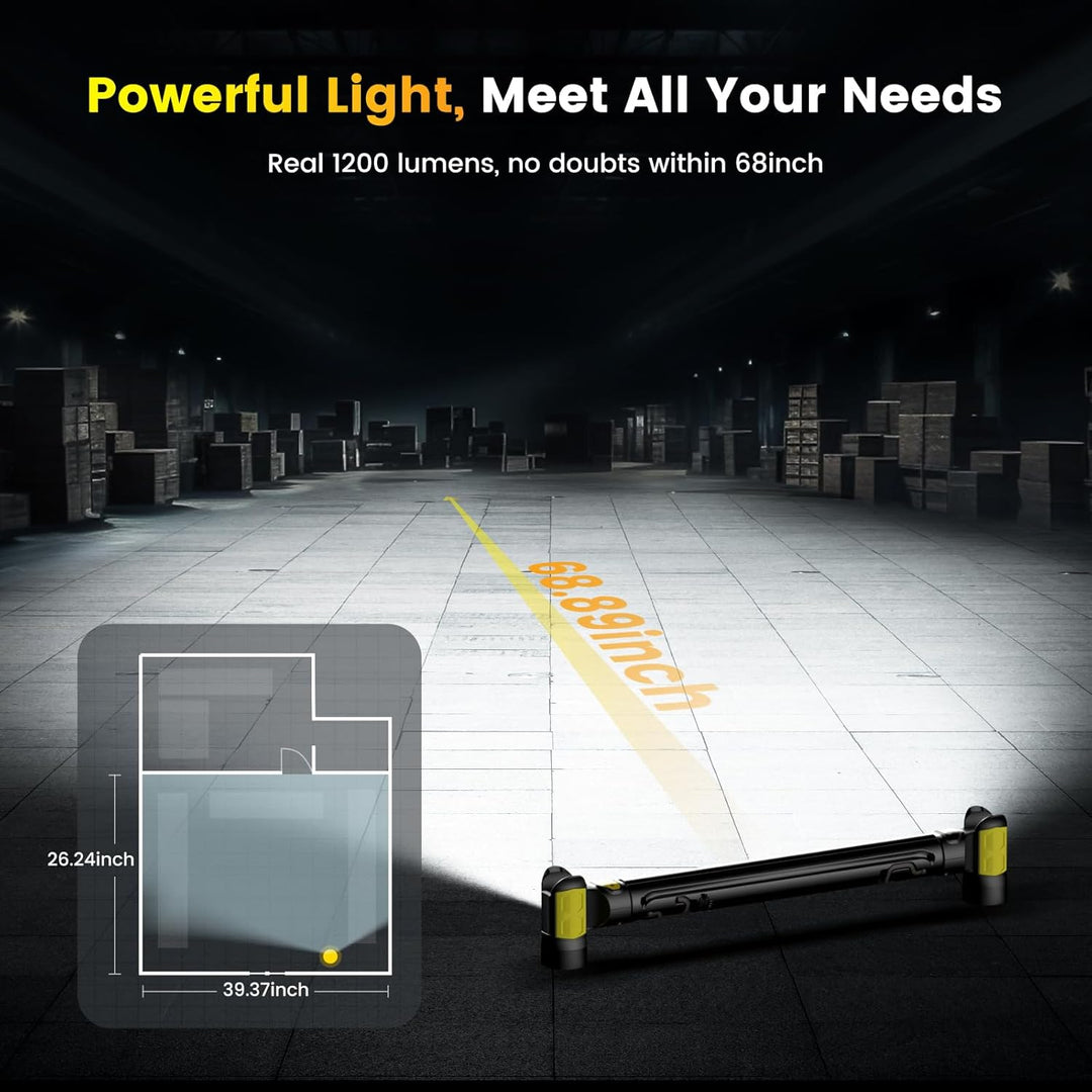 ETOOLAB LED Werkstattlampe, LED Arbeitsleuchte, Echte 1200lm, Motorraumleuchte mit starkem Magneten,