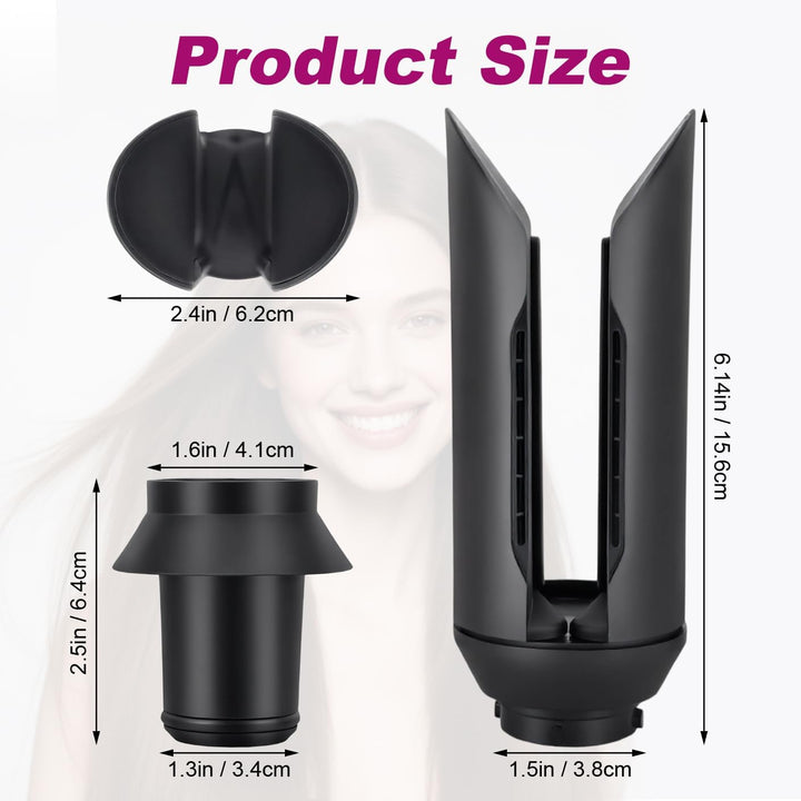Haarglätter Aufsatz für Dyson Airwrap HS01/HS05/HS08, Lockenstab-Glättungsdüse glättet kompatibel mi