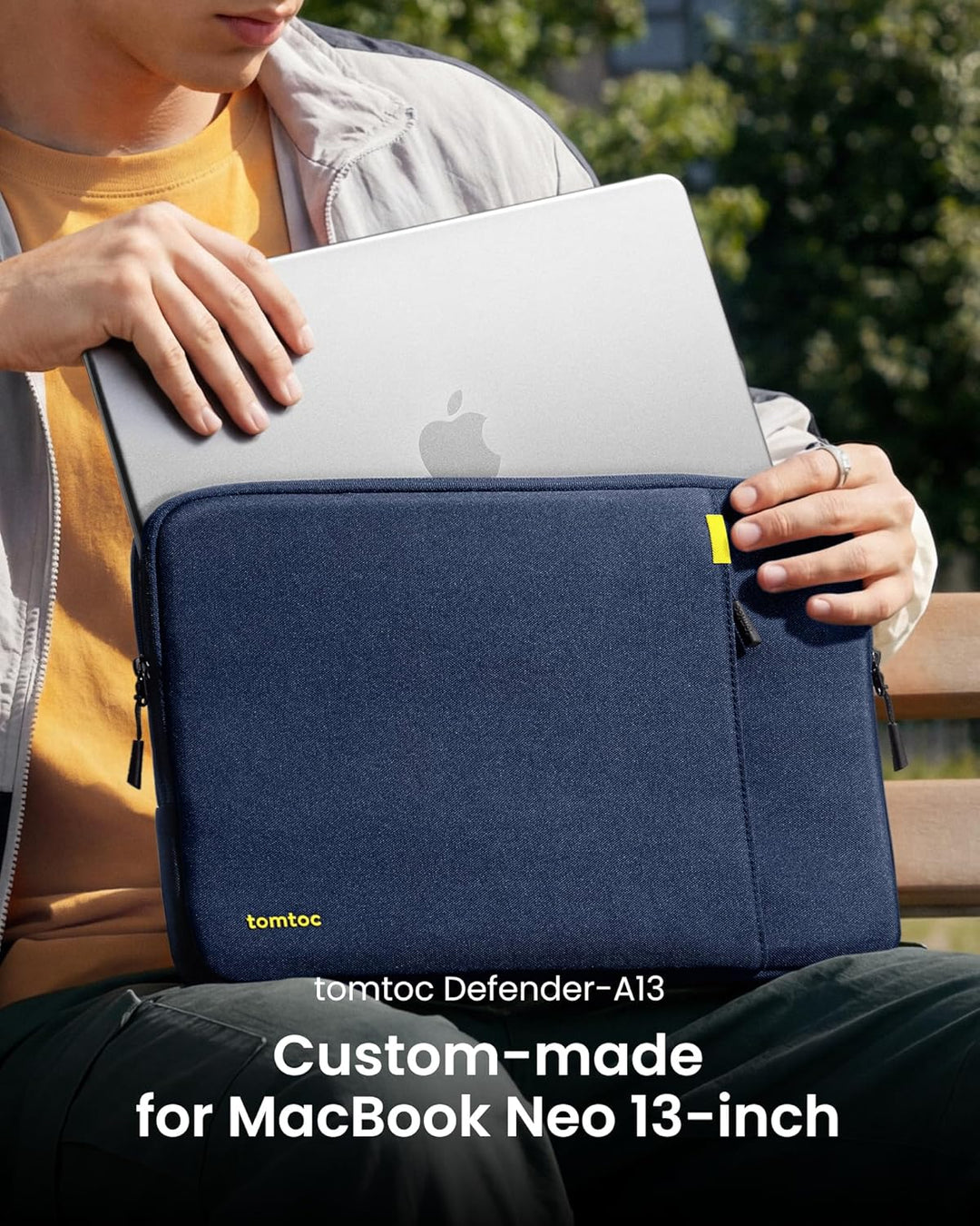 tomtoc 360° Tasche Hülle Entwickelt für 13 Zoll MacBook Neo A3404 (2026) mit A18 Pro Chip, Wasserabw