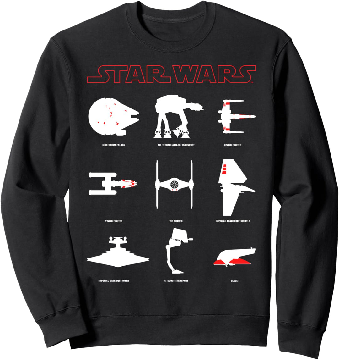 Star Wars Starships Run Through Poster Sweatshirt