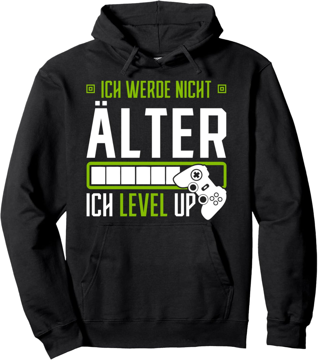 Ich Level up Gaming Zocker Nerd Geschenk Pullover Hoodie