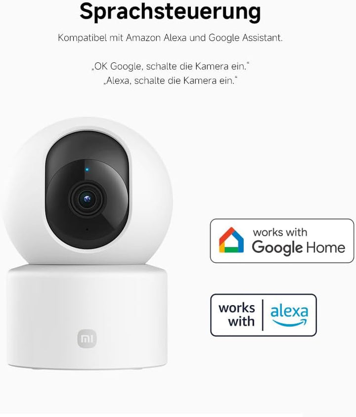 XIAOMI C301 Überwachungskamera Innen WLAN 360°, 2K-Auflösung, Schutz der Privatsphäre, Farb-Nachtsic