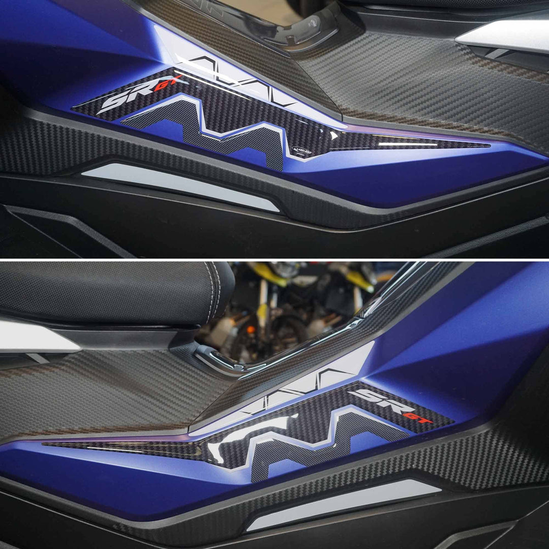 labelbike - 3D Aufkleber für Seitenverkleidungen Scooter Trittbrett Fussrasten kompatibel mit Aprili