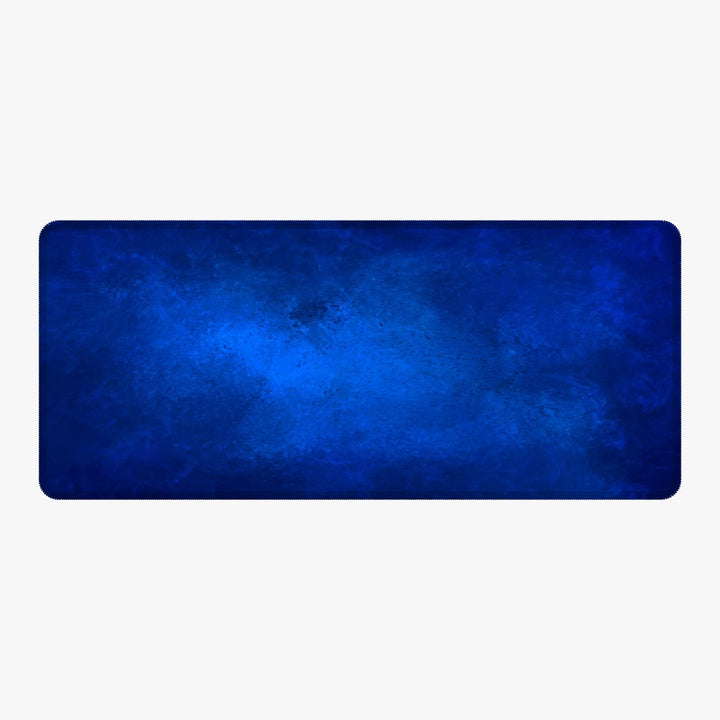 Silent Monsters Mauspad XXL 900 x 400 mm grosses Mousepad blau - Vernähter Rand, rutschfest & leise,